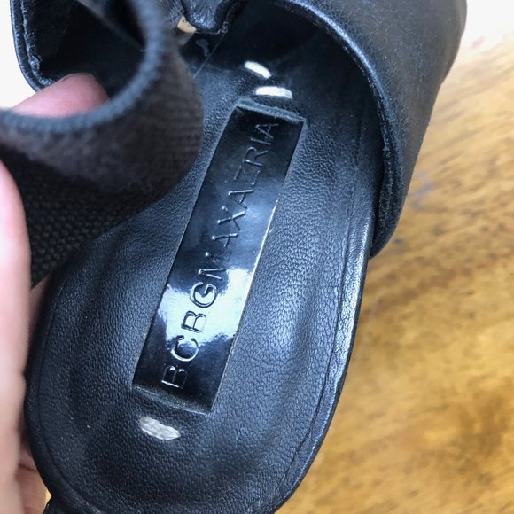 BCBG Maxazria Stiletto Heels Black Straps - Picture 6 of 6